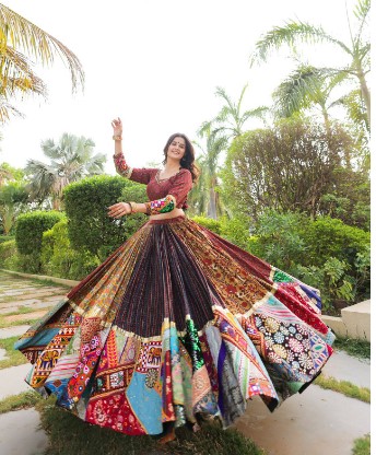 Heavy Muslin Cotton Printed Lehenga Choli